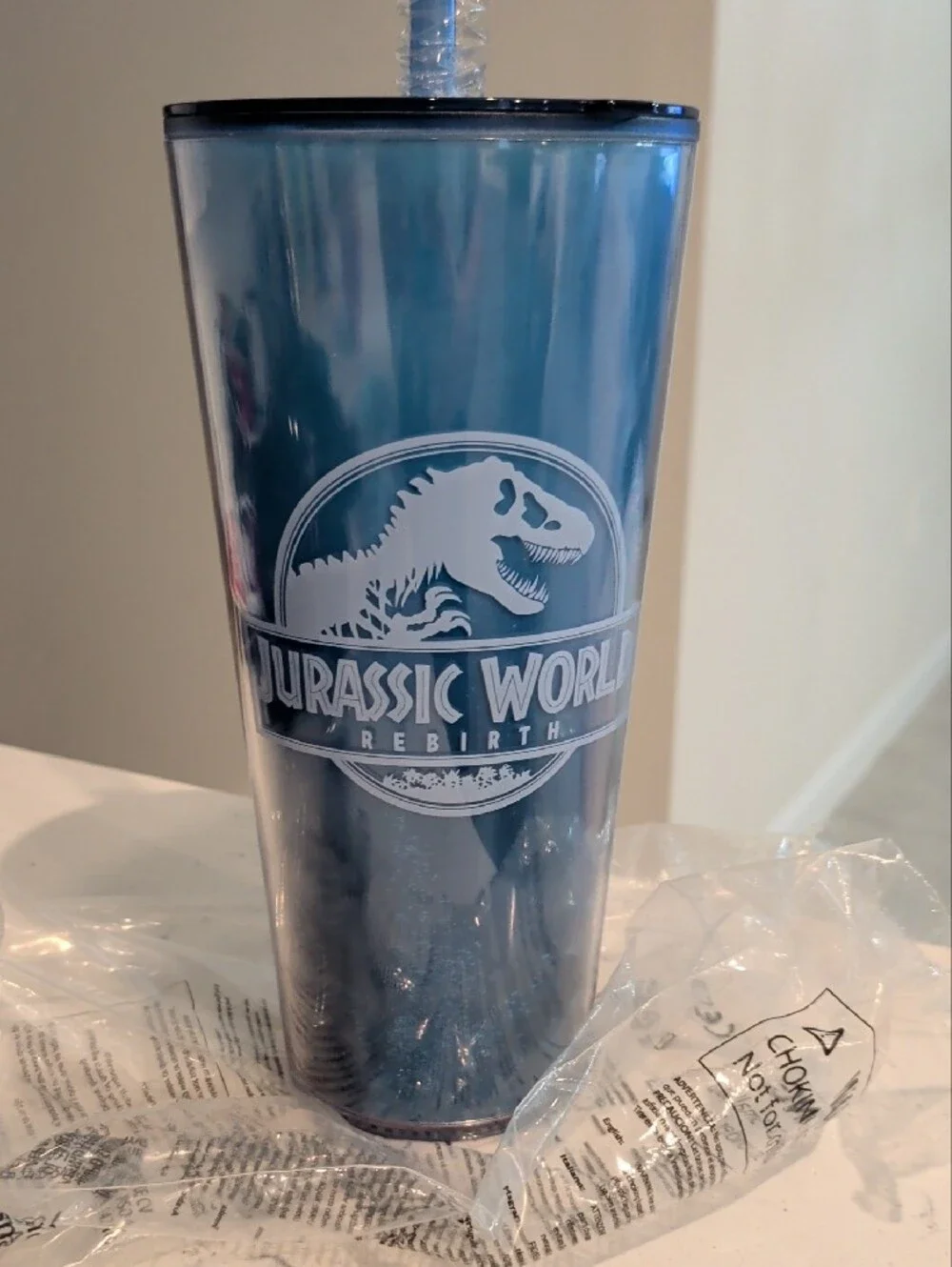 Jurassic World Rebirth Blue Whale Tumbler with Straw